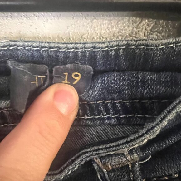 Grace in LA P Straight Sz19 Med Blue High Rise Jeans - Picture 9 of 14